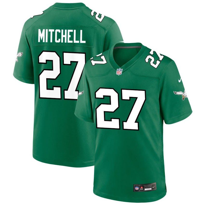 Men Philadelphia Eagles #27 Mitchell 2024 Nike Green Game NFL Jersey->philadelphia eagles->NFL Jersey
